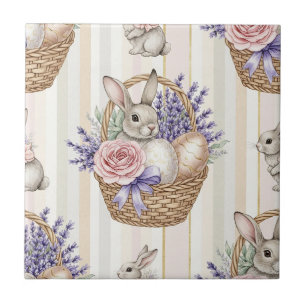 Azulejo Conejito de Pascua con huevos Patrón pastel de pri