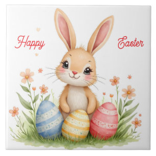 Azulejo Conejito de Pascua Lindo Hermoso Colección Popular