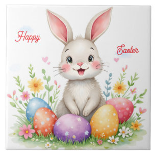 Azulejo Conejito de Pascua y huevos Colección moderna
