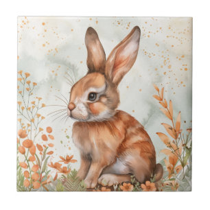 Azulejo Conejito lindo de primavera