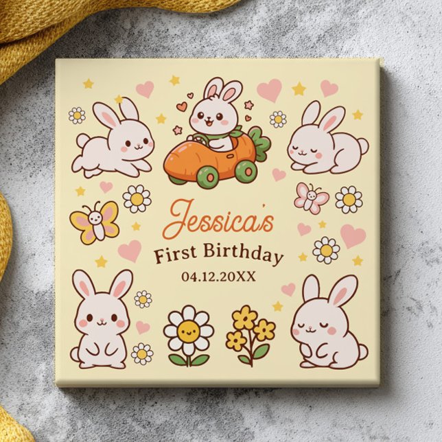 Azulejo Conejitos de Pascua Divertidos Cumpleaños 1 (Subido por el creador)