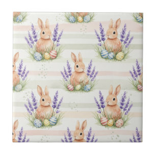 Azulejo Conejo de Pascua con huevos Patrón Pastel de Prima