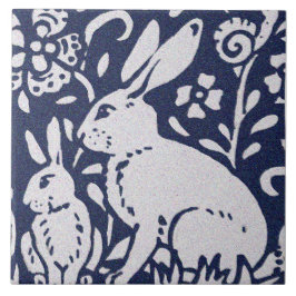 Azulejo Conejo Granito gris azul Piedra Woodland Animal Ar