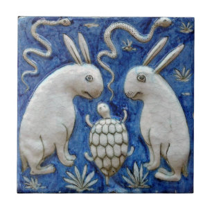 Azulejo Conejo iraní, azul de serpiente tortuosa