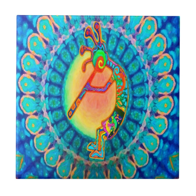 Azulejo Conejo Kokopelli (Frente)