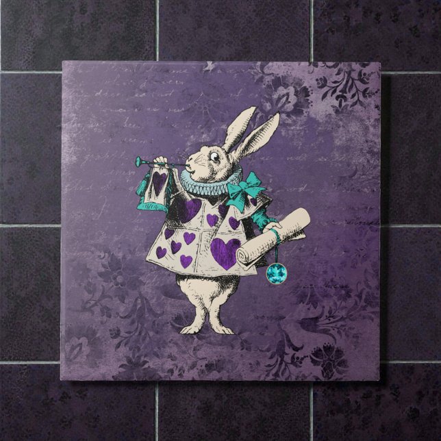 Azulejo Conejo púrpura profundo rústico de Alice oscura (Subido por el creador)