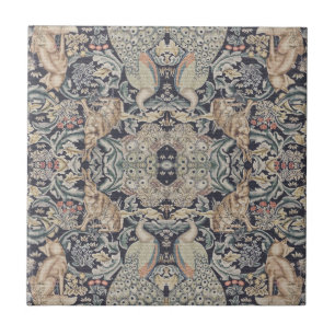 Azulejo Conejo William Morris, Peacock y Fox