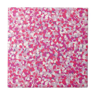 Azulejo Confetti de corazón multicolor2