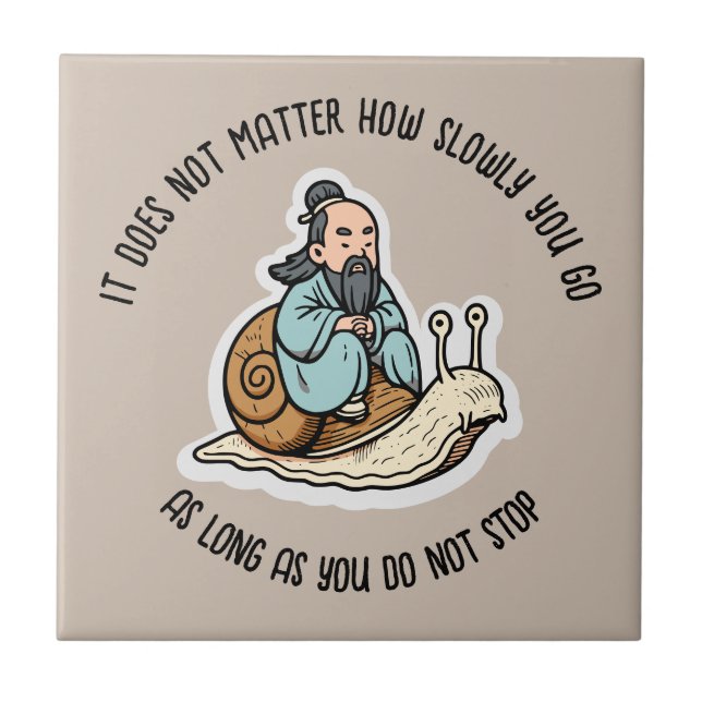 Azulejo Confucio y el caracol (Frente)