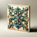 Azulejo Conjunto de mosaico de flores<br><div class="desc">Esta exquisita tónica, llamada "Harmonic Fleur Tile Ensemble", ofrece una elegancia atemporal que rinde homenaje a las intrincadas formas naturales que caracterizan la era Art Nouveau. La simetría perfecta se encuentra con la belleza orgánica, con cada curva y color cuidadosamente diseñado para capturar la esencia de las flores estilizadas. La...</div>