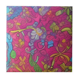 Azulejo Conjuntos de mosaicos de cerámica de rana de color