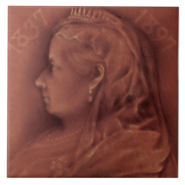 Azulejo Conmemorativa de Rare Mauve Queen Victoria 1837-18 (Frente)