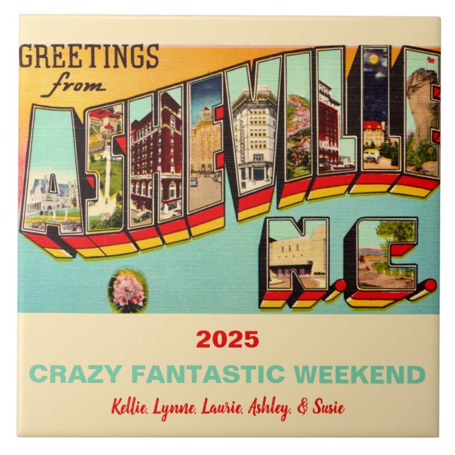 Azulejo conmemorativo de Asheville Carolina del No (Frente)