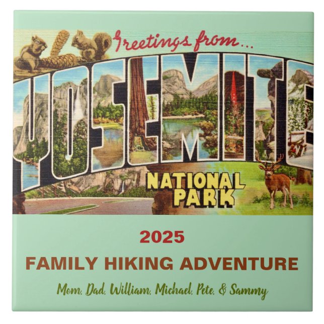 Azulejo conmemorativo del Parque Yosemite (Frente)