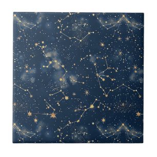 Azulejo Constelación Celeste - Noche Estrellada