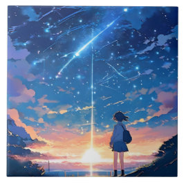 Azulejo constelación con estrellas de tiro