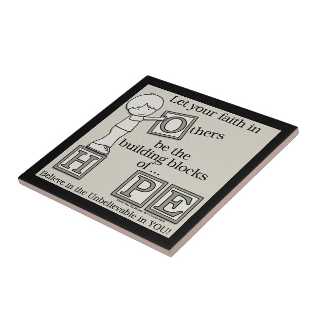 Azulejo Construcción de bloques de esperanza (Lado)