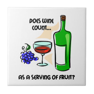 Azulejo consumo de vino divertido