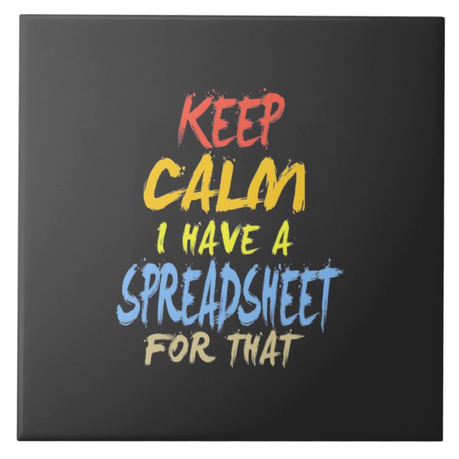 Azulejo Contable Tiene Una Hoja De Cálculo Para Eso (Frente)