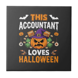 Azulejo Contador Ama La Calabaza De Halloween Del Contador