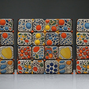 Azulejo Contemporáneo de Relieve Falso Pintado con