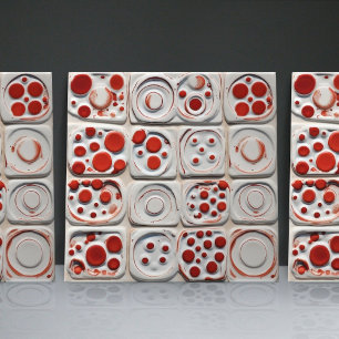 Azulejo Contemporáneo Glaseado con Relieve Falso P