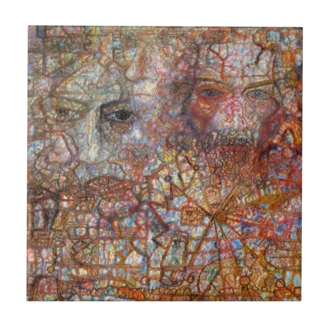 Azulejo Contenencias: dos caras (de Pavel Filonov) (Frente)