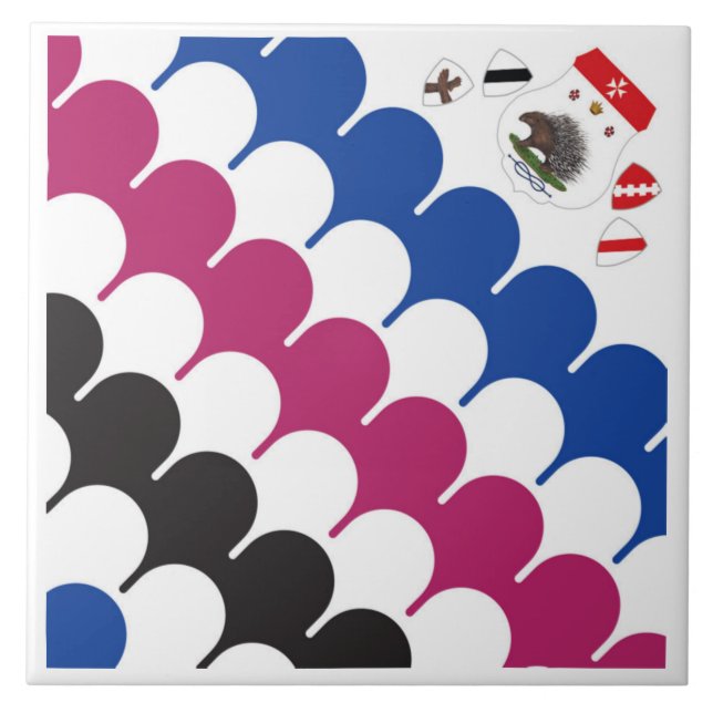 Azulejo Contrada Sovrana dell' Istrice (Porcupine) Palio (Frente)