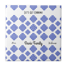 Azulejo Control azul y blanco