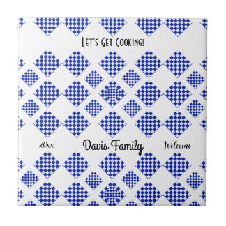 Azulejo Control azul y blanco