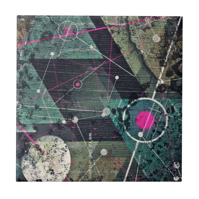 Azulejo Cool Abstract Digital Graffiti Art Geometic (Frente)