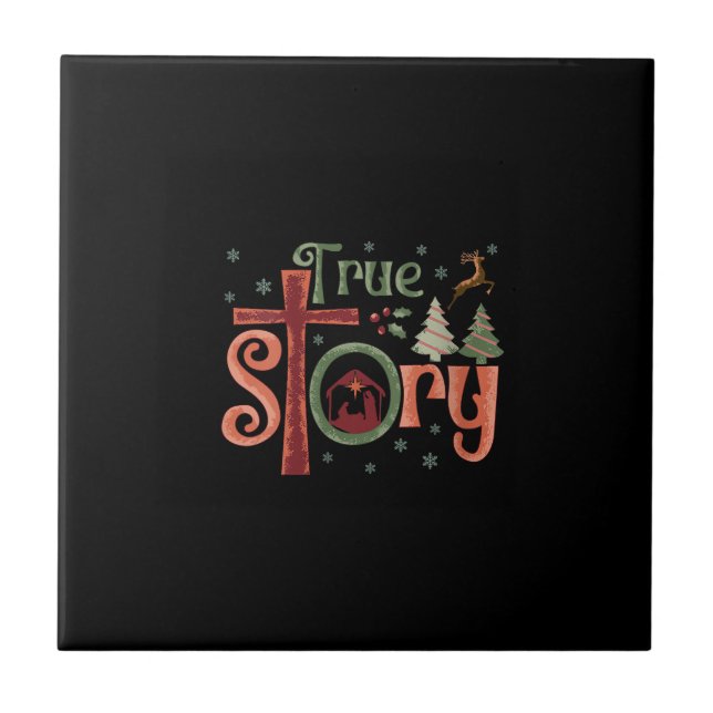 Azulejo Cool Christian Christmas Resurrection Day Jesus Tr (Frente)