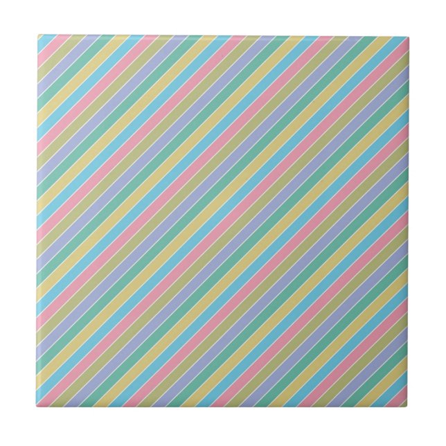 Azulejo Cool Stylish Colorful Diagonal Striped (Frente)