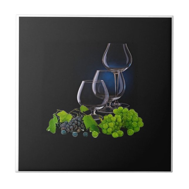 Azulejo Copas de vino. (Frente)