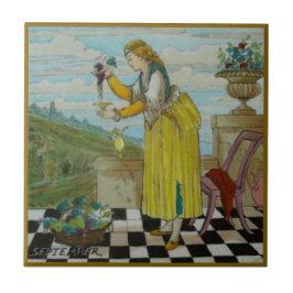 Azulejo Copeland September Polychrome 1870 Repro 