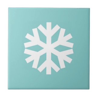 Azulejo Copo de nieve azul