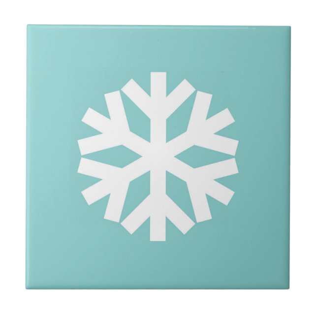 Azulejo Copo de nieve azul (Frente)