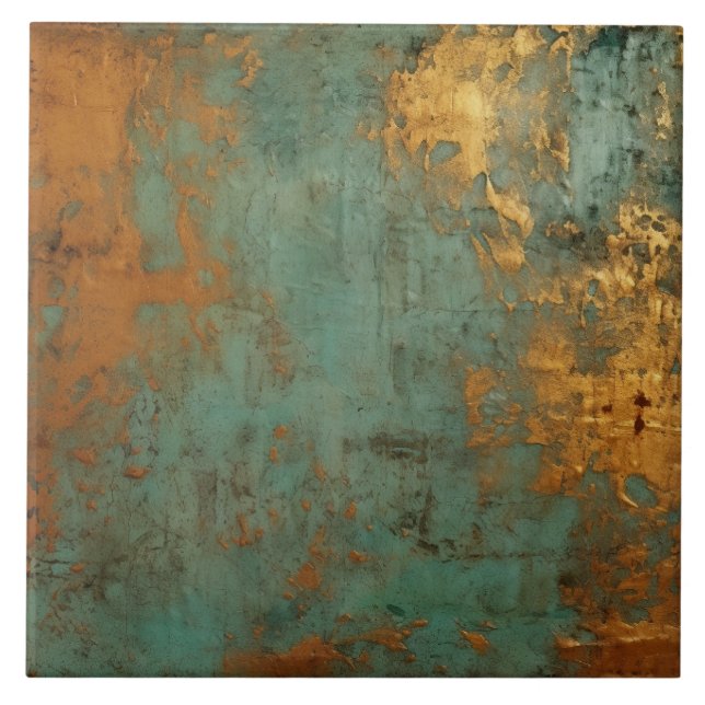 Azulejo Copper Patina Rustic Metallic (Frente)