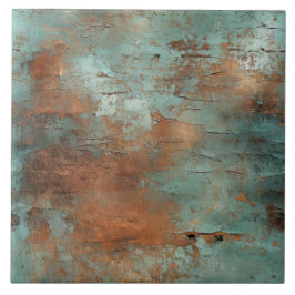 Azulejo Copper Patina Rustic Metallic