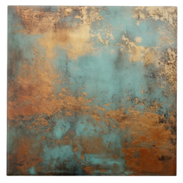 Azulejo Copper Patina Rustic Metallic