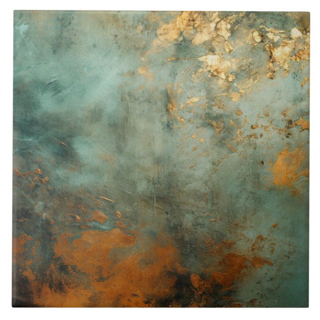 Azulejo Copper Patina Rustic Metallic (Frente)