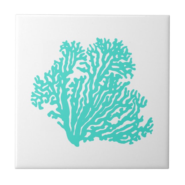 Azulejo Coral de Coastal de la turquesa (Frente)