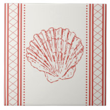Coral Naranja Scallop Sea Shell Coastal