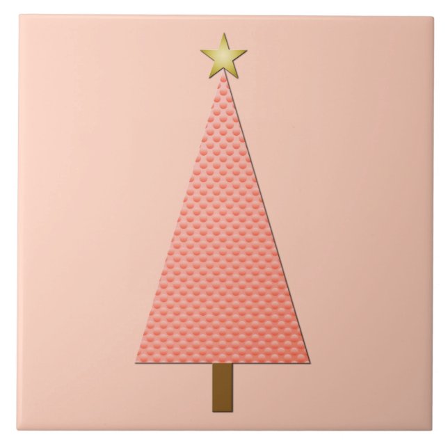 Azulejo Coral polka dot navidad moderna (Frente)