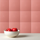 Azulejo Coral quemado simple minimalista<br><div class="desc">El coral quemado tiene un diseño de color minimalista simple.</div>
