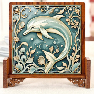Azulejo Coral Wave Elegance a la derecha