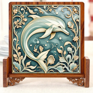 Azulejo Coral Wave Elegance izquierda