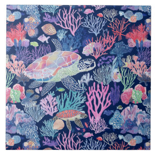 Azulejo Corales de tortuga de moda