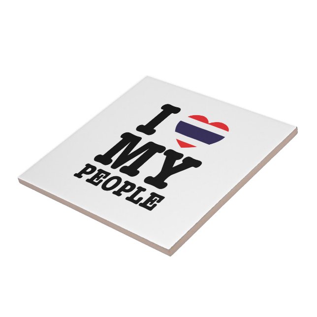 Azulejo Corazón (amor) Mi gente tailandesa (Lado)