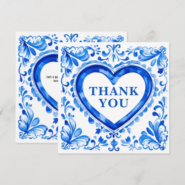 💙Azulejo Corazón Baldosa de Agradecimiento (Anverso / Reverso)